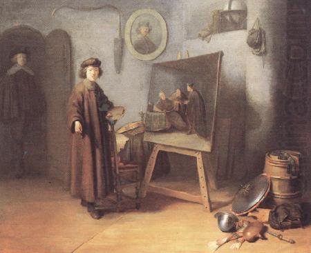 Painter in his studio (mk33), Gerrit Dou